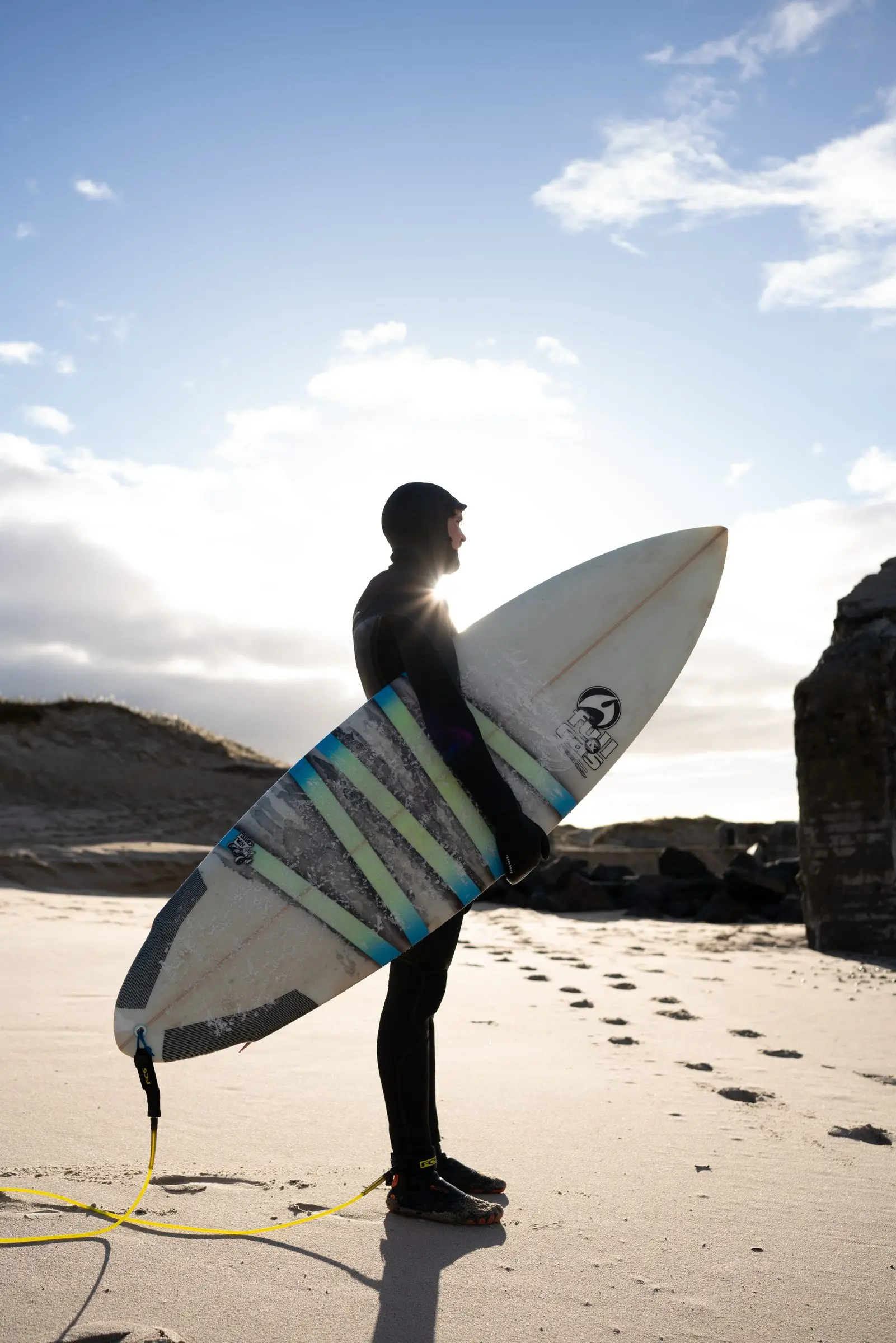 Personligt projekt: koldtvandssurf i november — fotograferet af Lasse Blom Nielsen